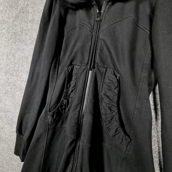 Prairie Underground Hoodie Womens S Black Cloak Long Zip Dress Cotton Made USA - Picture 3 of 8